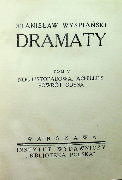 Dzieła Tom V 1929 r