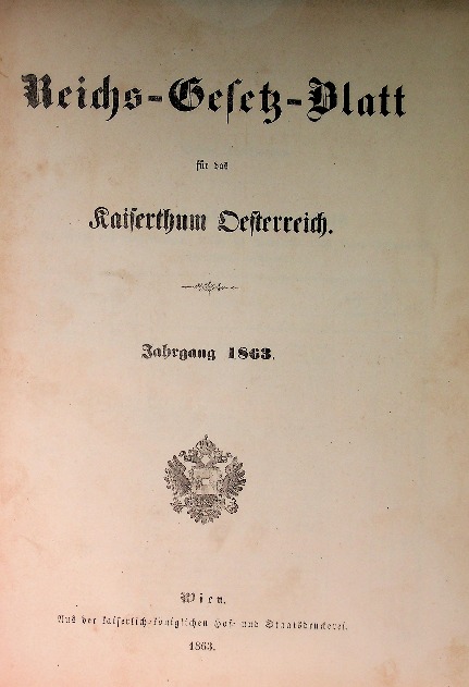 Reichs Gesetz Blatt 1863 r.