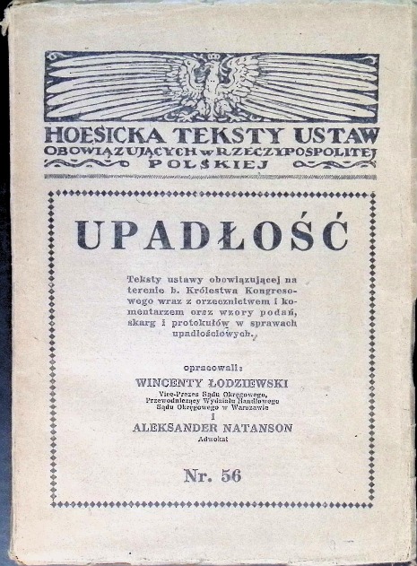 Upadłość, 1931 r.