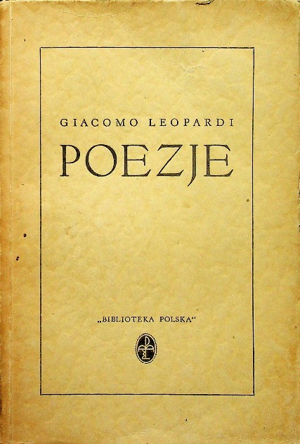 Leopardi poezje, 1938 r.