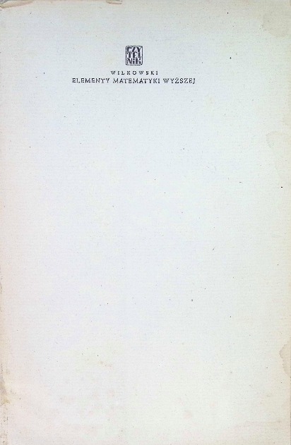 Elementy matematyki wyższej 1947 r.