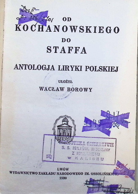 Od Kochanowskiego do Staffa, 1930 r.