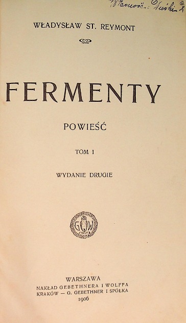 Fermenty Tom 1 1906 r.