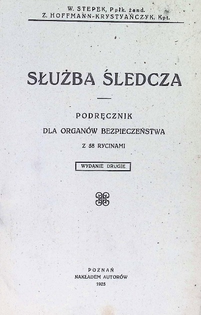 Służba śledcza 1925 r.