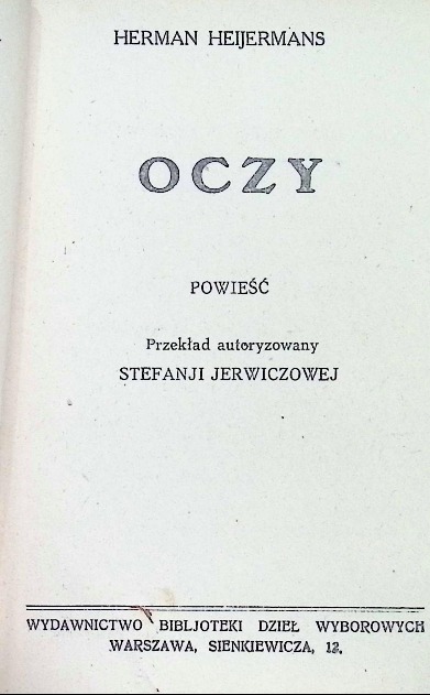 Oczy 1927 r.