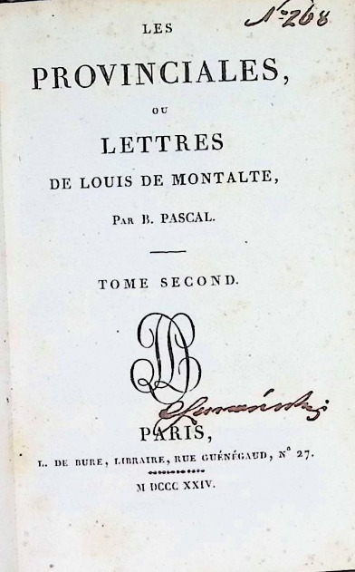 Les Provinciales ou Letters, 1824 r.