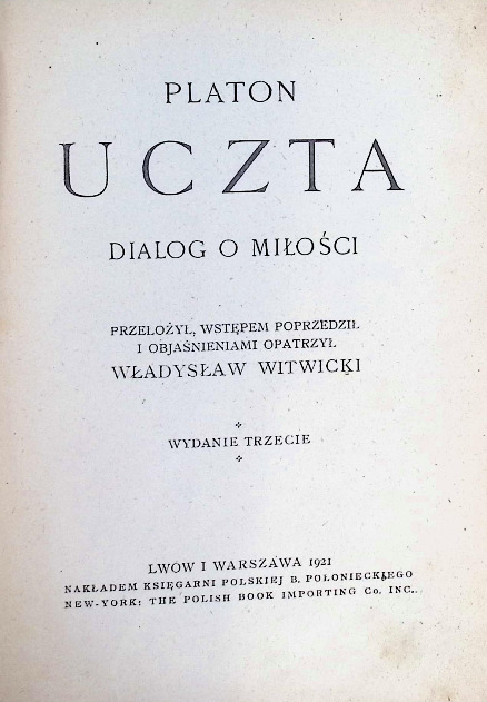Platon uczta 1921 r
