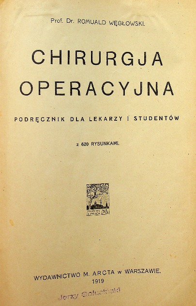 Chirurgja operacyjna 1919 r.