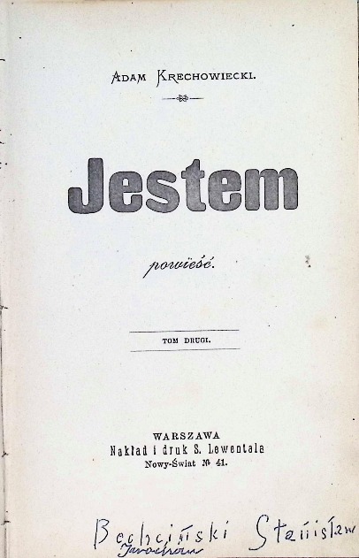 Jestem, Tom 2, 1898r.