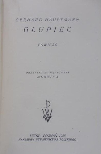 Głupiec 1925 r.