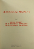 Lekcjonarz Mszalny Tom V