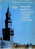 Stosunki społeczne i polityczne w Opolu w latach 1919 - 1933