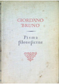 Bruno Pisma filozoficzne
