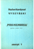 Pro memoria zapiski z roku 1952 Zeszyt 1