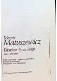 Diariusz życia mego Tom I