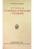 Studja z zakresu literatury i filozofji 1925r.