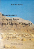 Komentarze do rękopisów znad Morza Martwego
