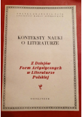 Konteksty nauki o literaturze