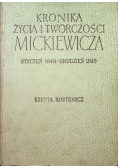 Kronika życia i twórczości Mickiewicza Styczeń 1848 Grudzień 1849