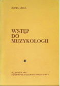 Wstęp do muzykologii