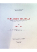 Bullarium Poloniae VI 1447 - 1464