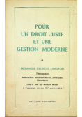 Pour un droit juste et une gestion moderne