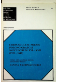 Corpusculum poesis polono graecae saeculorum XVI - XVII