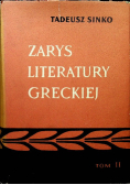 Zarys literatury greckiej  Tom II