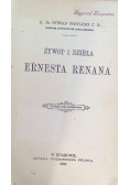 Żywot i dzieła Ernesta Renana 1896r