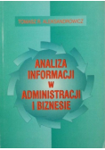 Analiza informacji w administracji i biznesie