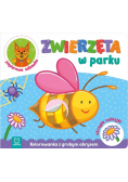 Zwierzęta w parku. Kolorowanka z grubym obrysem