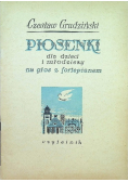 Piosenki dla dzieci i młodzieży na głos z fortepianem