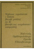 Wybrane zagadnienia z historii filozofii polskiej na tle filozoficznej umysłowości europejskiej