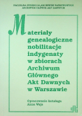 Materiały genealogiczne nobilitacje indygenaty
