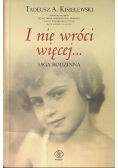 I nie wróci więcej Saga rodzinna