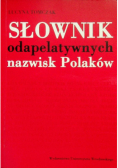 Słownik odapelatywnych nazwisk Polaków