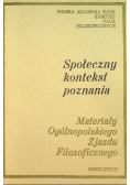 Społeczny kontekst poznania