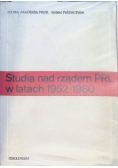 Studia nad rządem PRL w latach 1952-1980