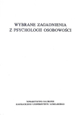 Wybrane zagadnienia z psychologii osobowości.