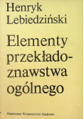 Elementy przekładoznawstwa ogólnego