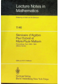 Lecture notes in mathematics Séminaire d'Algèbre Vol. 1220