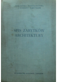 Spis zabytków architektury i budownictwa