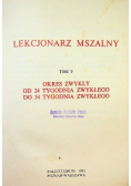 Lekcjonarz mszalny, Tom V