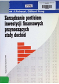 Zarządzanie portfelem inwestycji finansowych przynoszących stały dochód