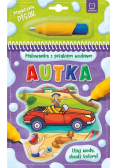 Malowanka z pisakiem wodnym Autka