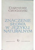 Znaczenie słowa w języku naturalnym