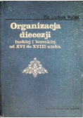 Organizacja diecezji łuckiej  i brzeskiej od XVI do XVIII wieku