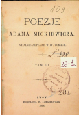 Poezje Adama Mickiewicza Tom III 1888 r.