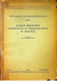 Zarys historii kompozycji ogrodowej w Polsce