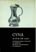 Cyna od XV do XIX wieku